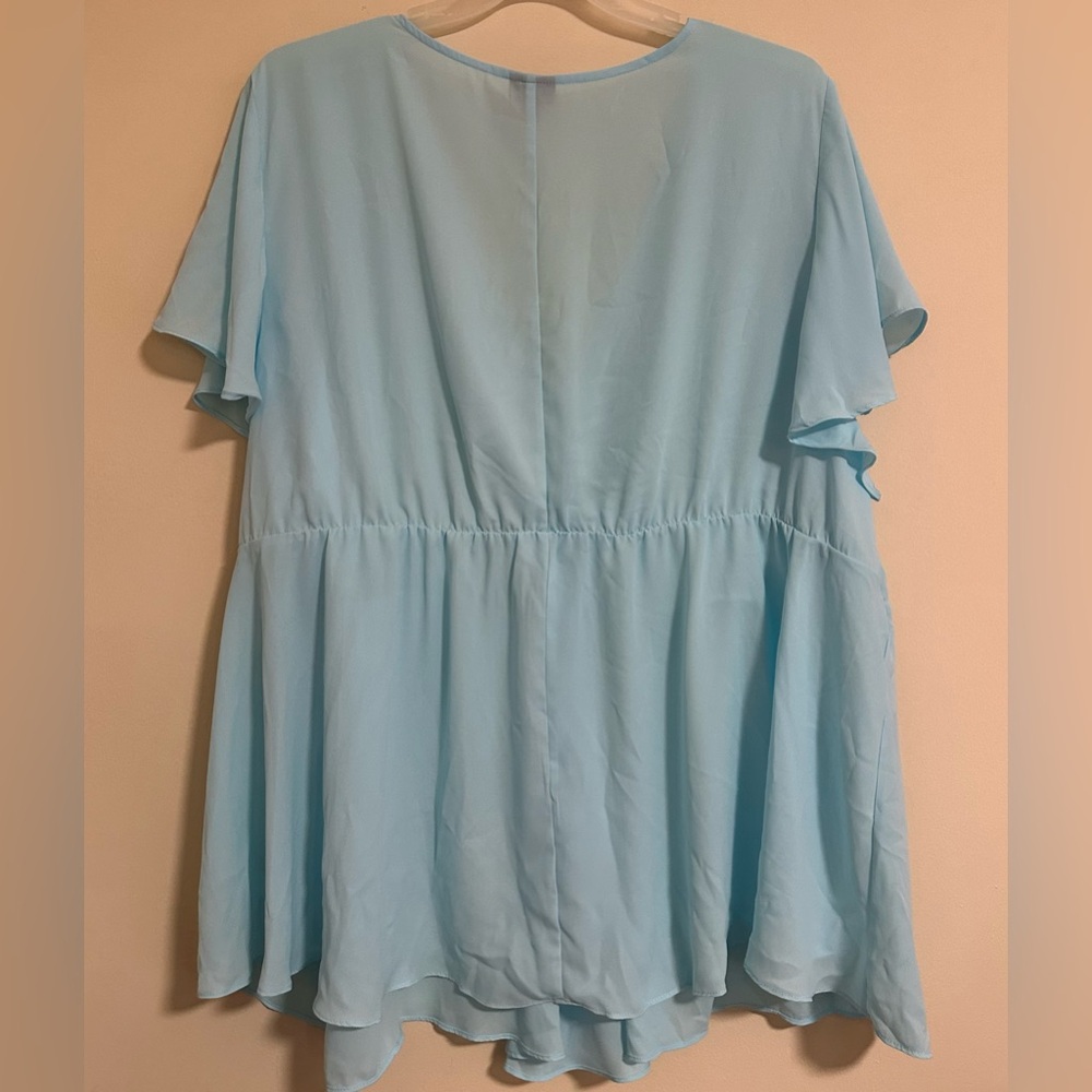 Torrid Georgette Twist Surplice Flutter Sleeve Bl… - image 7